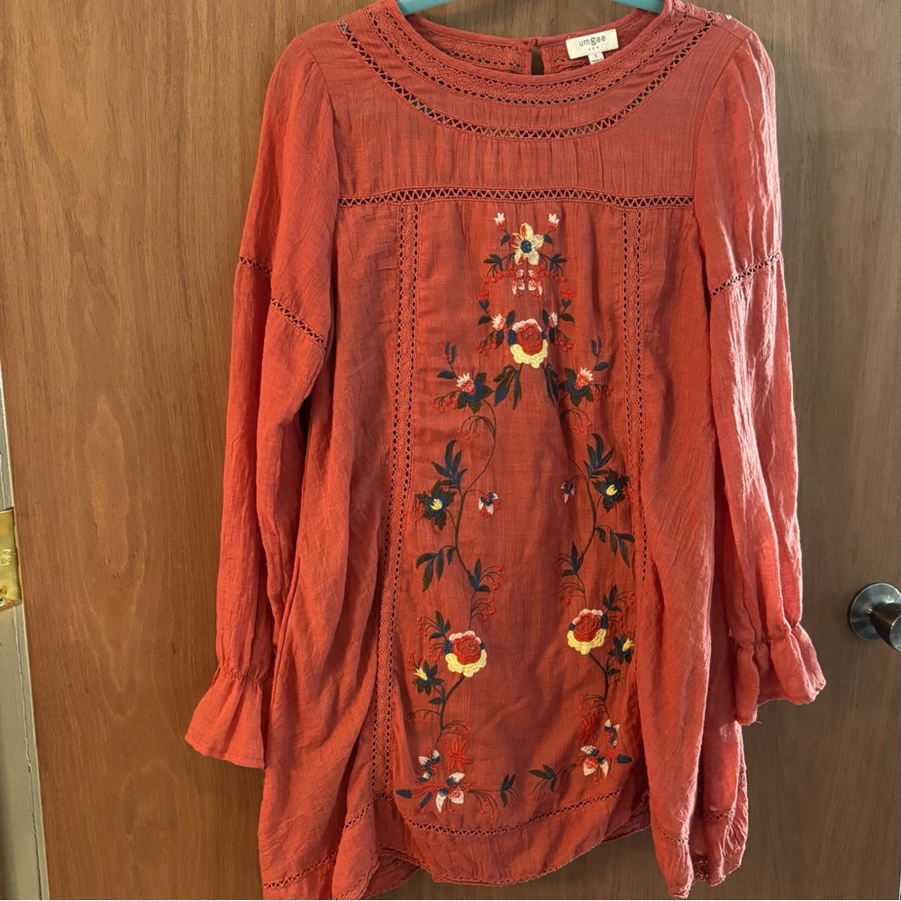 Umgee bohemian embroidered tunic dress
